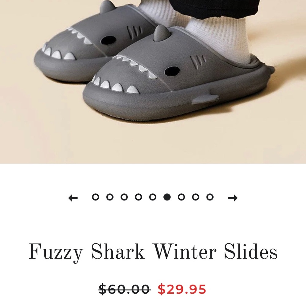 Winter cloud shark slides NWT 🦈